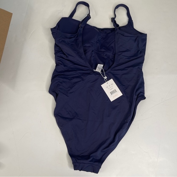 Andie Swimwear Laguna One Piece Swimsuit Navy XXL Long Torso - Picture 3 of 10